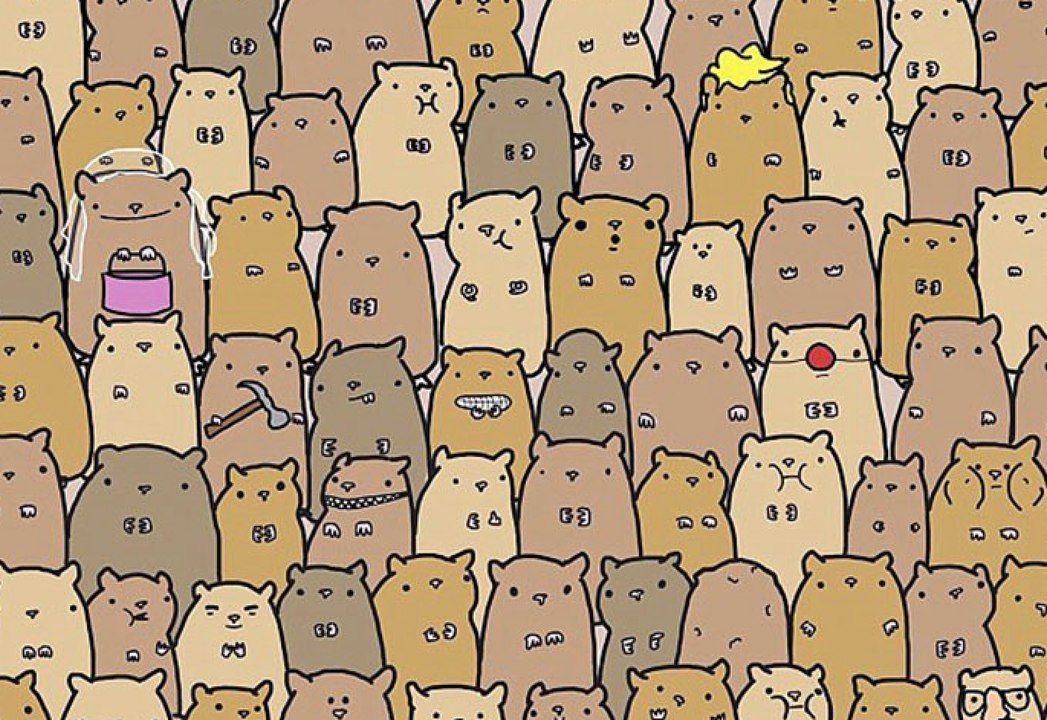 Arriverez-vous à trouver la patate parmi tous ces petits hamsters…