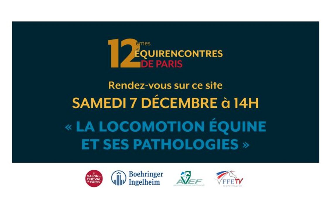 La locomotion équine et ses pathologies - 12ème Equirencontres