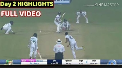 India Vs Bangladesh 2nd Test 2nd Day Full Match Highlights..