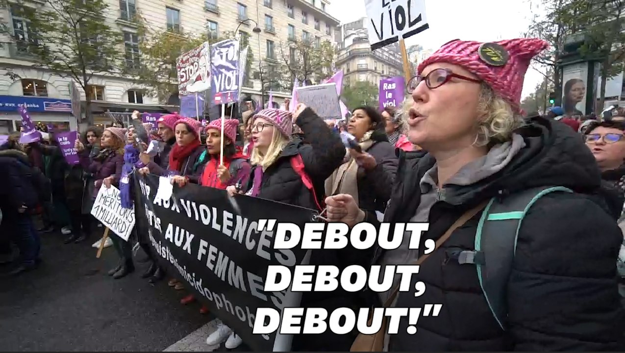 "L'Hymne des femmes” repris pendant la marche #NousToutes