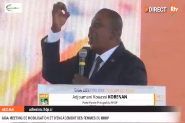 Adjoumani au giga meeting des femmes RHDP : Le président Alassane Ouattara est le véritable héritier d`Houphouët-Boigny