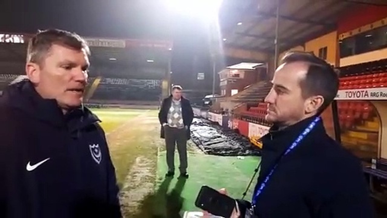 Joe Gallen post Pompey win at Rochdale