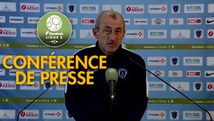 Conférence de presse Paris FC - AJ Auxerre (2-0) : Mecha BAZDAREVIC (PFC) - Jean-Marc FURLAN (AJA) - 2019/2020