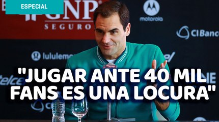 'Jugar ante 40 mil fans es una locura'; México le dará a Federer lo que jamás en su carrera