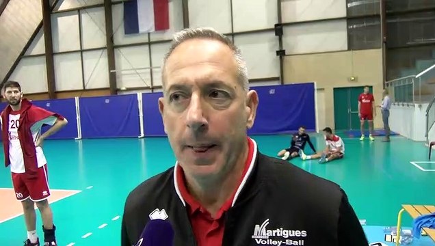Le coach Christophe Charroux après la défaite de Martigues Volley face à Nancy