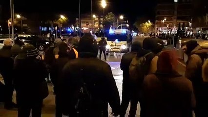 Tensió amb els Mossos en el 41 tall de la Meridiana