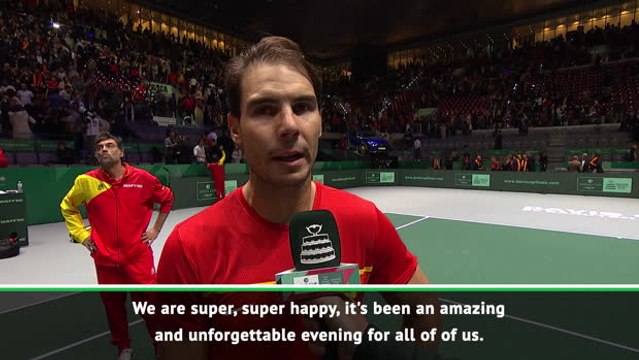 Nadal hails 'unforgettable evening' for Spain in Davis Cup