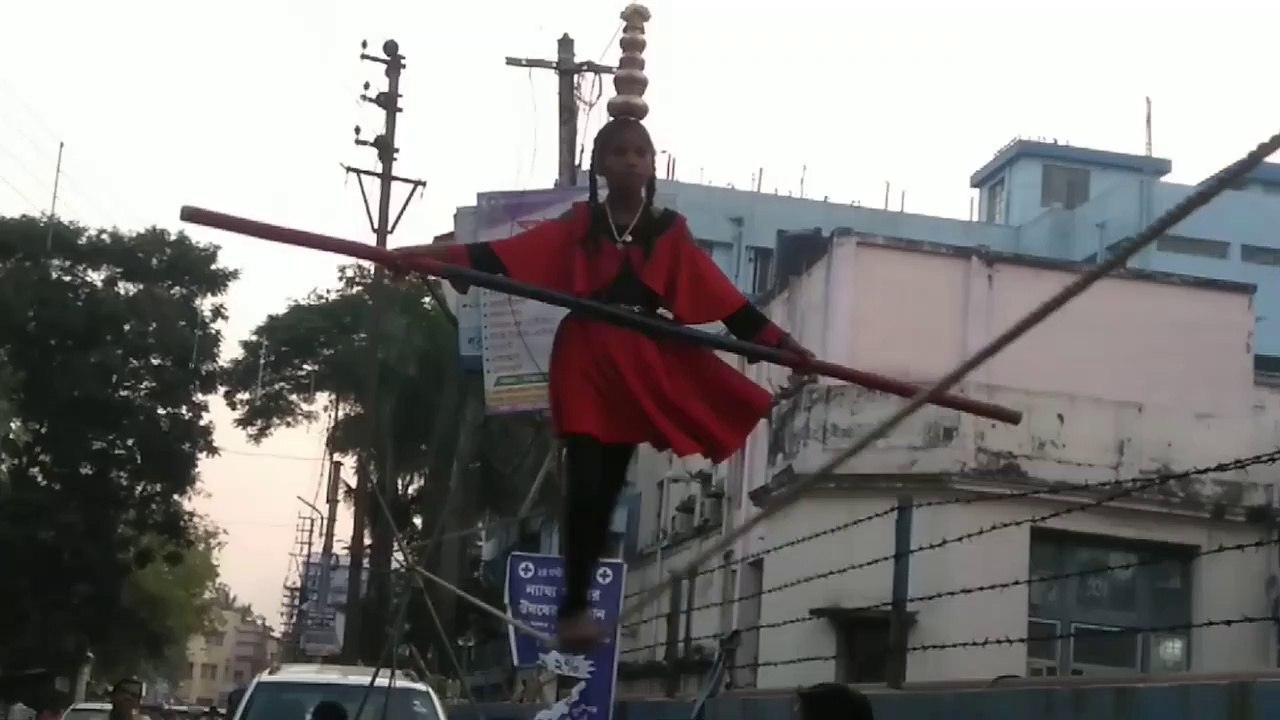 Rope walking Circus  How She Walk On The Rope 2019