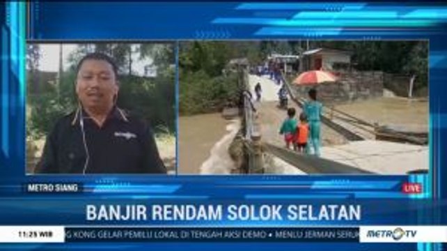 Sejumlah Jembatan Ambruk Akibat Banjir Solok Selatan