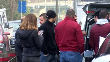 Sarıyer'de kaygan yolda zincirleme kaza