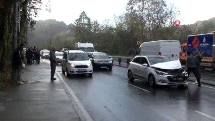 Sarıyer'de 8 araç birbirine girdi, ortalık savaş alanına döndü