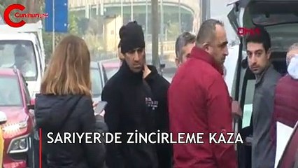 Sarıyer'de zincirleme kaza: 8 araç birbirine girdi