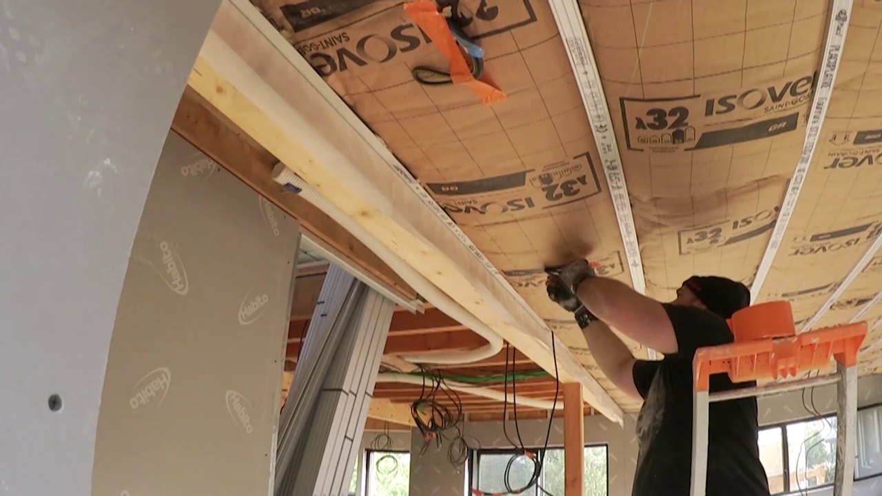 comment faire plafond placo tuto tuto drywall 4BA pro pose 1 strong tie quickdrive levpano mob mondelin leve plaque meilleur 2019