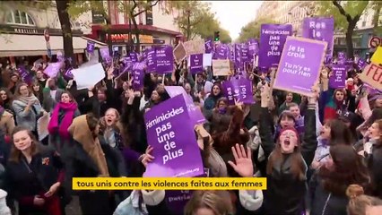 Des dizaines de milliers de personnes unis contre les violences faites aux femmes