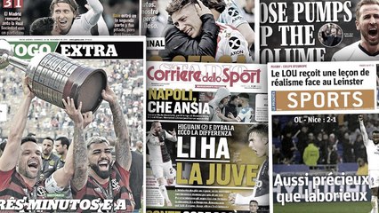La victoire de Flamengo contre River Plate fait les gros titres, Higuain et Dybala encensés en Italie