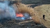 Muradiye'de sazlık yangını - VAN