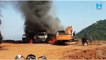 Breaking: Naxals set vehicles on fire in Chhattisgarh’s Dantewada
