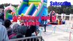 Children Play in Princess Carriage & Monster Truck Swimming Pool with Color Water Balloons