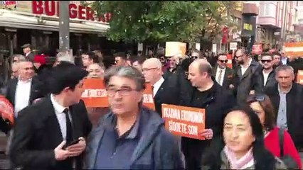 Eskişehir'de erkekler kadına şiddete dikkati çekmek için yürüdü