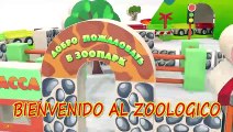 Los animales salvajes para niños. Los trenes para niños. Dibujos animados en español