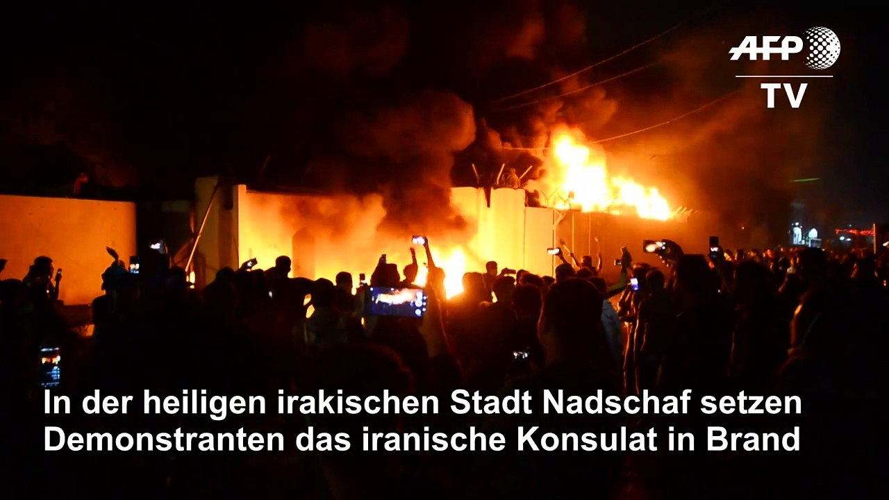 Iraker setzen Irans Konsulat in Nadschaf in Brand