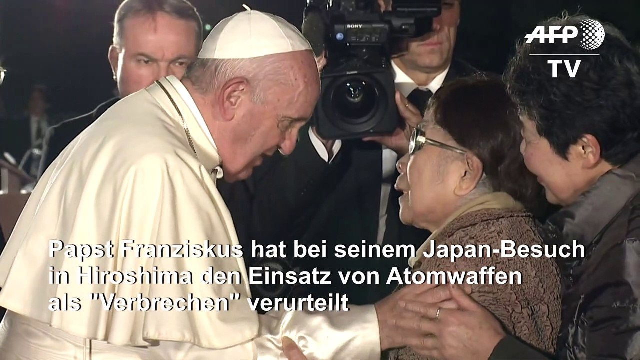 Papst verurteilt Einsatz von Atomwaffen als 'Verbrechen'