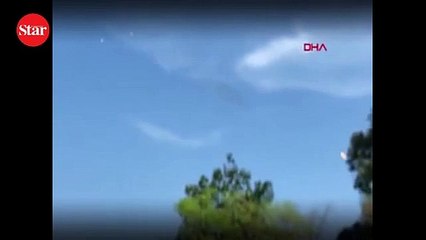 Havada dehşet!; Uçağın motoru alev alınca... İşte o anlar