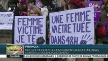 Protestan miles de mujeres contra la violencia de género en Francia
