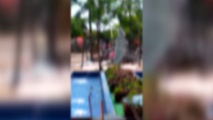 Homem flagra trabalhadores sem EPI na decoração natalina no Centro