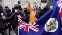 Dozens gather in Manchester, UK in support of Hong Kong pro-democracy movement