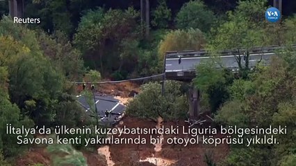 Toprak Kayması Otoyoldaki Köprüyü Yıktı