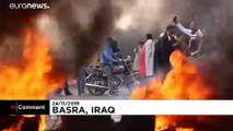 Iraq protests: Basra streets fill with black smoke, burning tyres