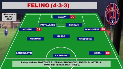 FELINO - NIBBIANO 1-2, highlights e interviste