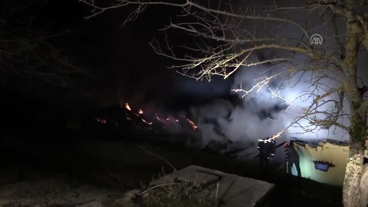 Bartın'da 2 ev yandı