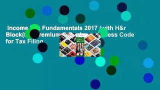 Income Tax Fundamentals 2017 (with H&r Block(tm) Premium & Business Access Code for Tax Filing