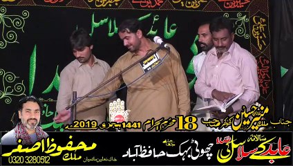 Zakir Malik Munir Hussain Khokhar Pindi Sandrana 18th Muharam 1441 2019 Choti Behak Hafizabad
