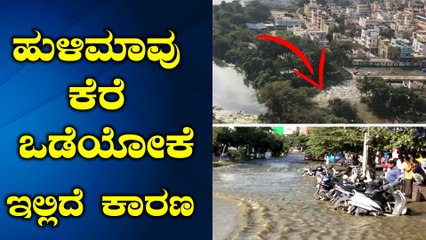 Hulimavu lake's Bund is wrecked the water burst into the layouts | Oneindia Kannada