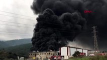 Fabrika alev alev yandı, duman gökyüzünü kapladı-3