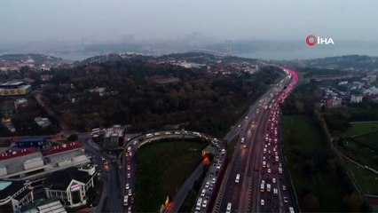 Download Video: 15 Temmuz Şehitler Köprüsü Trafik Yoğunluğu Drone İle Görüntülendi