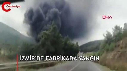 İzmir'de fabrikada yangın
