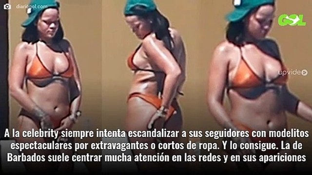 “¡Vaya barriga!”. Rihanna en bikini sin Photoshop: “¿Está embarazada?”