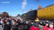 The world's largest steam locomotive named 'Big Boy' gathers crowds in Oklahoma