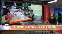 Hong Kong local council elections see record turnout, pro-democracy gains