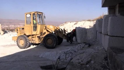 Kapadokya'daki "kayadan oyma yer altı müzesi"nde sona yaklaşıldı