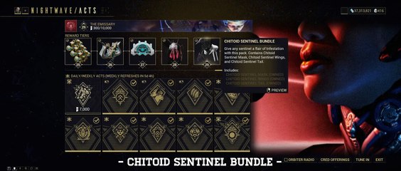 Warframe : Chitoid Sentinel Bundle (Update/Hotfix 25.6.3+)