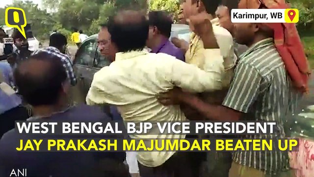 Bengal BJP Vice President Kicked Into a Ditch By TMC Activists | The Quint