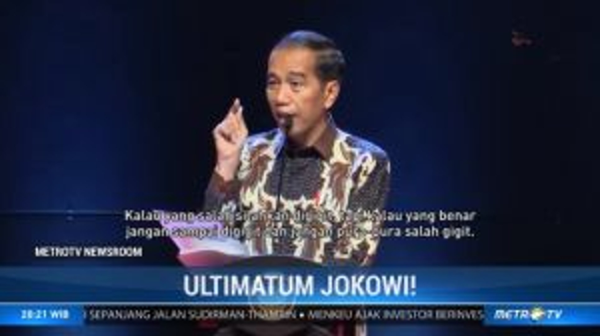 ⁣Ultimatum Jokowi pada Para Penegak Hukum
