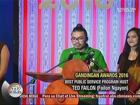 Kinilala ang mga ABS-CBN Shows at Personalities sa Gandingan Awards 2016