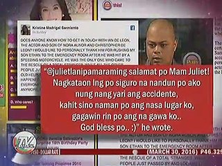 Ian De Leon, nag-trending sa pagsaklolo sa batang nabundol