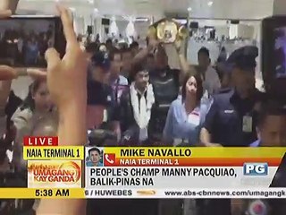 People's Champ Manny Pacquiao, balik-Pinas na